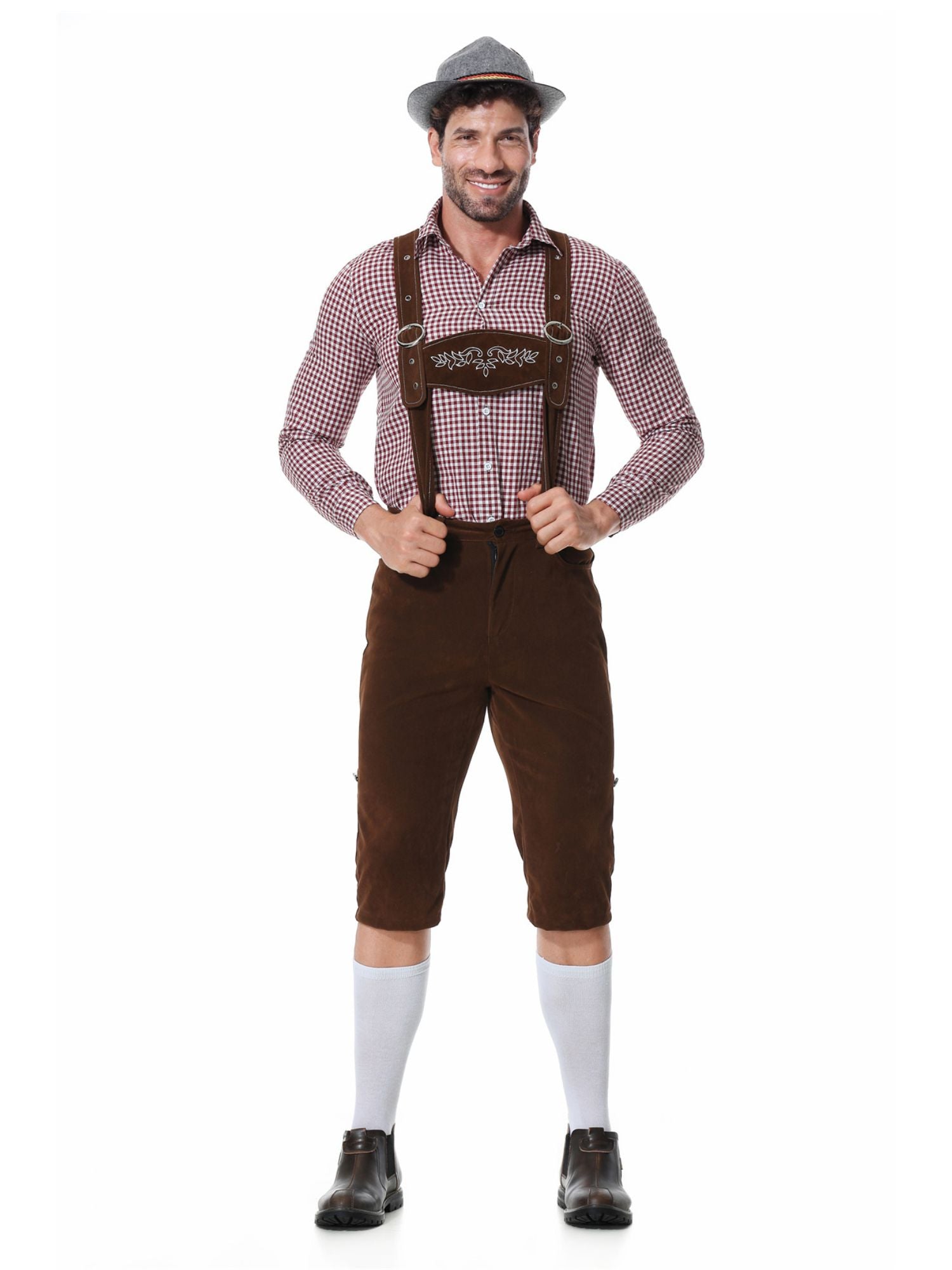 Oktoberfest Kostüm für Herren im traditionellen bayerischen Trachtenstil in Schwarz und Braun