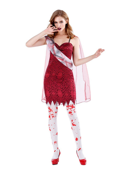 Ronderf | Vampir Zombie Kostüm für Frauen | Gruseliges Gothic Design